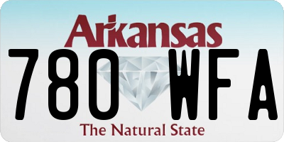 AR license plate 780WFA