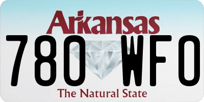 AR license plate 780WFO