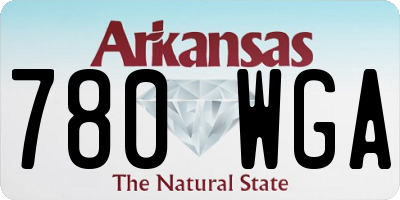 AR license plate 780WGA