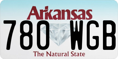 AR license plate 780WGB