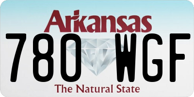 AR license plate 780WGF