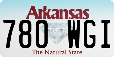 AR license plate 780WGI