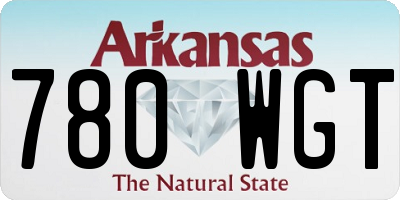 AR license plate 780WGT