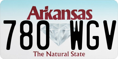 AR license plate 780WGV