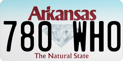 AR license plate 780WHO
