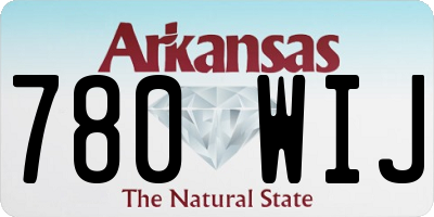 AR license plate 780WIJ