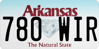 AR license plate 780WIR