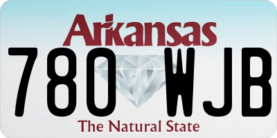 AR license plate 780WJB