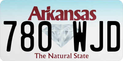 AR license plate 780WJD