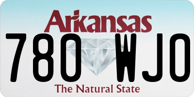 AR license plate 780WJO