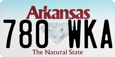 AR license plate 780WKA