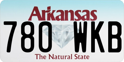 AR license plate 780WKB
