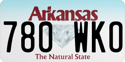 AR license plate 780WKO