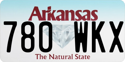 AR license plate 780WKX