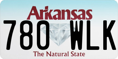 AR license plate 780WLK