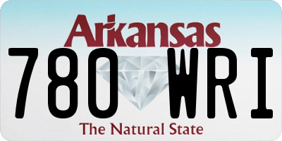 AR license plate 780WRI