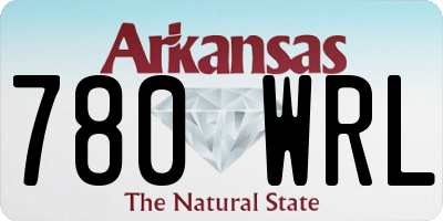 AR license plate 780WRL