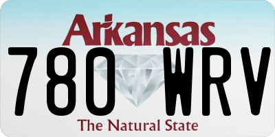 AR license plate 780WRV