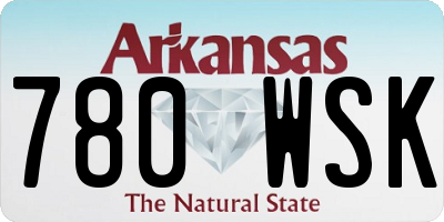 AR license plate 780WSK