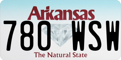 AR license plate 780WSW
