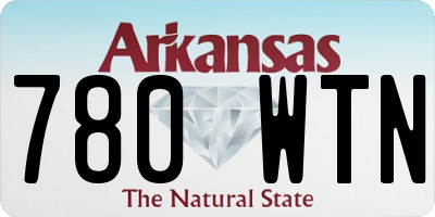 AR license plate 780WTN