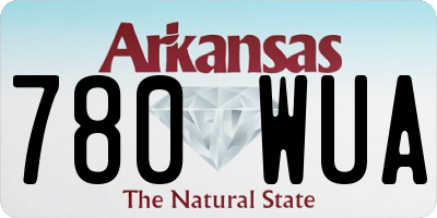 AR license plate 780WUA