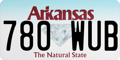 AR license plate 780WUB