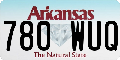 AR license plate 780WUQ