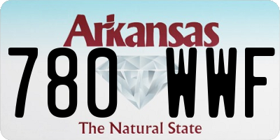 AR license plate 780WWF