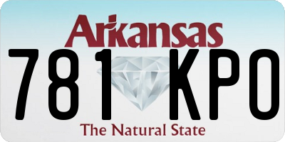 AR license plate 781KPO