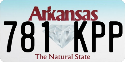 AR license plate 781KPP