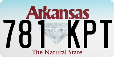 AR license plate 781KPT