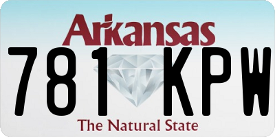 AR license plate 781KPW