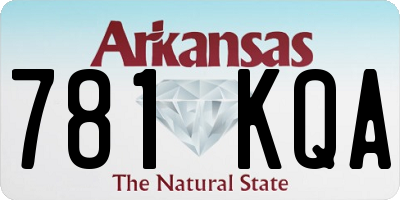 AR license plate 781KQA