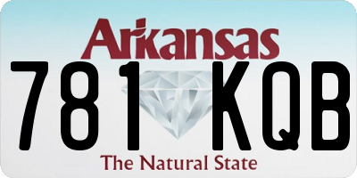 AR license plate 781KQB