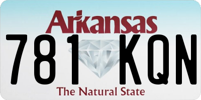 AR license plate 781KQN