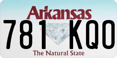 AR license plate 781KQO