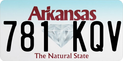 AR license plate 781KQV