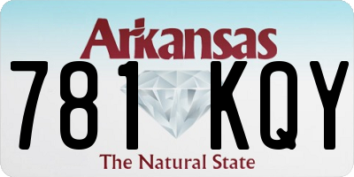 AR license plate 781KQY
