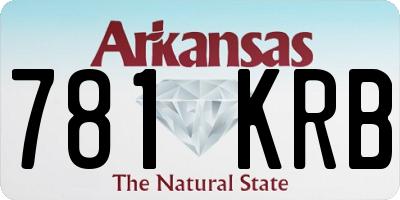 AR license plate 781KRB