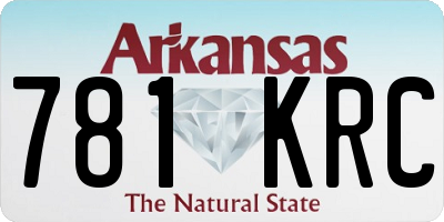 AR license plate 781KRC
