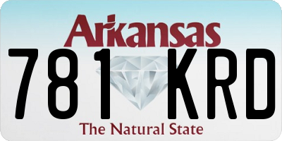 AR license plate 781KRD