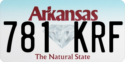 AR license plate 781KRF