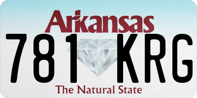 AR license plate 781KRG