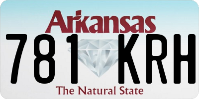AR license plate 781KRH