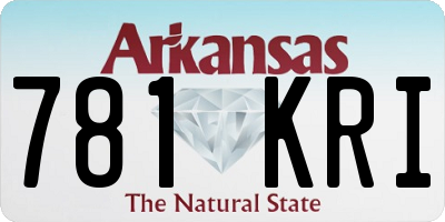 AR license plate 781KRI