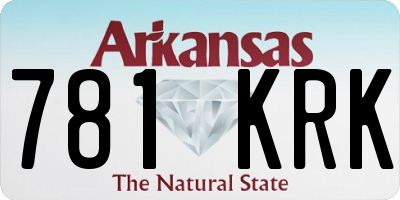 AR license plate 781KRK