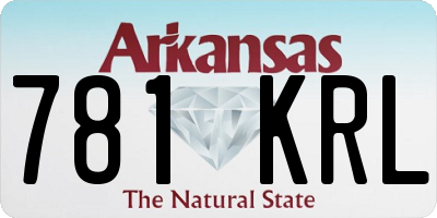 AR license plate 781KRL