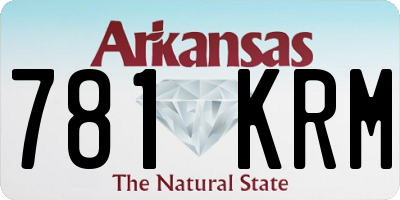 AR license plate 781KRM