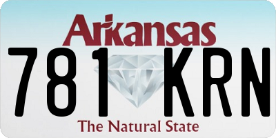 AR license plate 781KRN